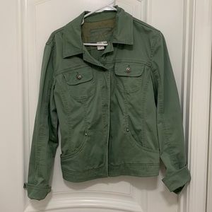 Army green jean jacket size large